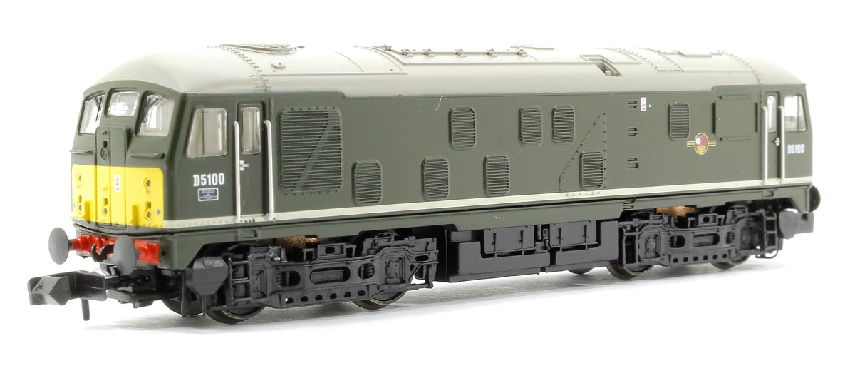 Graham Farish Class 24/1 D5100 BR Green (Small Yellow Panels) Diesel ...