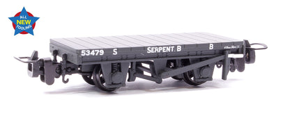 Pre-Owned RNAD Flat Wagon Statfold Barn Railway Grey 'Serpent B' No. 53479
