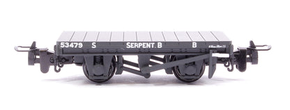 Pre-Owned RNAD Flat Wagon Statfold Barn Railway Grey 'Serpent B' No. 53479