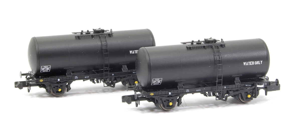 35T Class A Tank Wagon Black "Water Only" Livery - Twin Pack