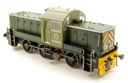 Class 14 BR Two Tone Green Diesel Locomotive with Wasp Ends D9505