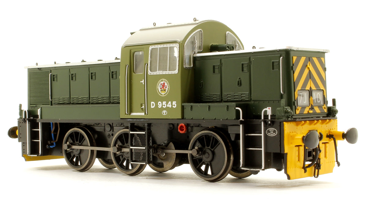 Class 14 BR Two Tone Green with Wasp Ends D9545 Diesel Locomotive