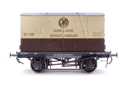 Conflat GWR & 3 Door Container BC-1386 - Weathered