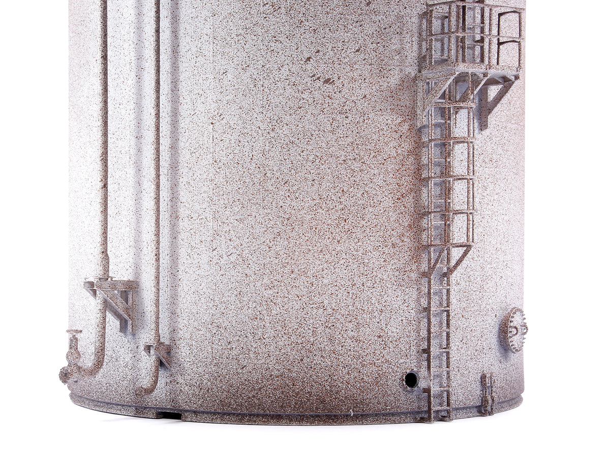 Large Oil Storage Tank with ladder 165mm - WHITE RUSTY