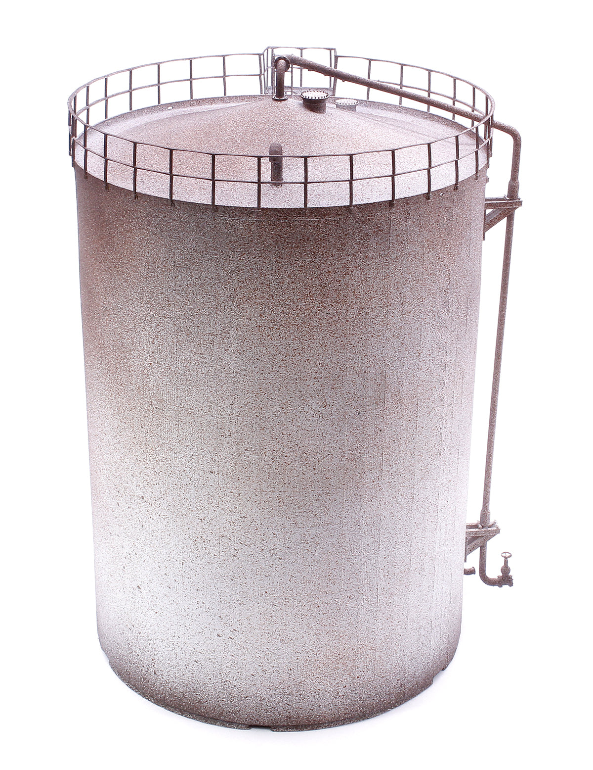 Large Oil Storage Tank with ladder 165mm - WHITE RUSTY