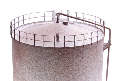 Large Oil Storage Tank with ladder 165mm - WHITE RUSTY