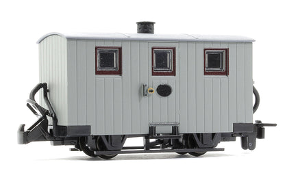 GLT OO-9 Ffestiniog Railway 4-wheel Quarryman Coach, unlettered grey