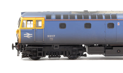 Pre-Owned Class 33/1 33117 BR Blue (DCE stripes) Diesel Locomotive - Weathered