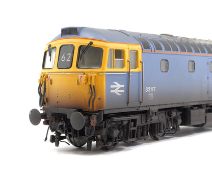 Pre-Owned Class 33/1 33117 BR Blue (DCE stripes) Diesel Locomotive - Weathered
