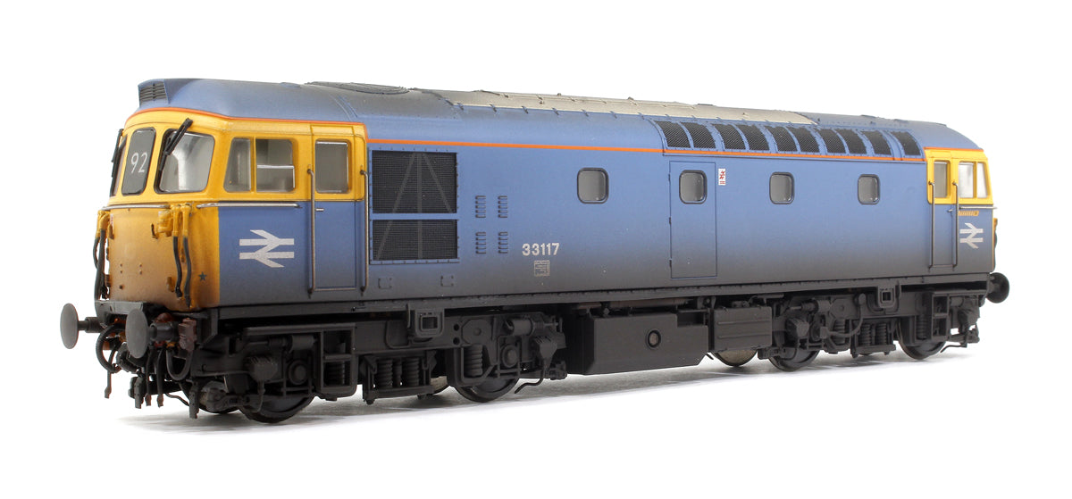 Pre-Owned Class 33/1 33117 BR Blue (DCE stripes) Diesel Locomotive - Weathered