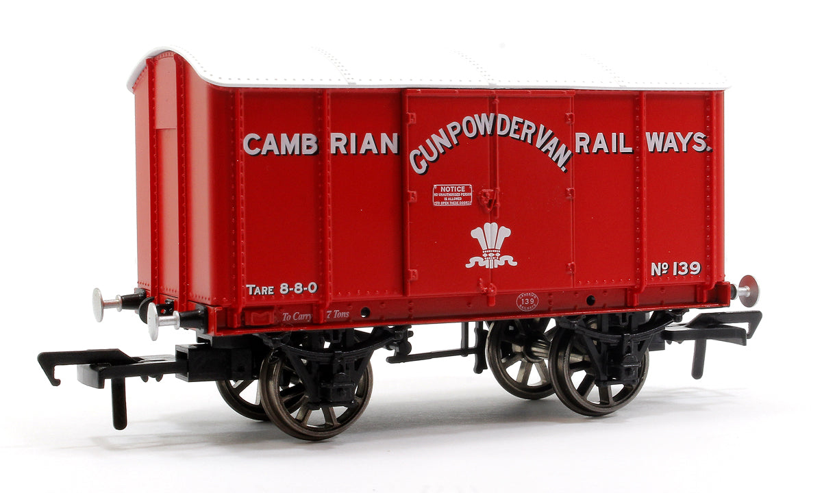 GWR ‘Iron Mink’ Van No. 139, Cambrian Railways GPV red