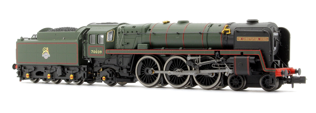 Class 7MT Britannia 4-6-2 East Anglian Set 70039 BR Green Early Crest 4 Gresley Crimson & Cream Coaches