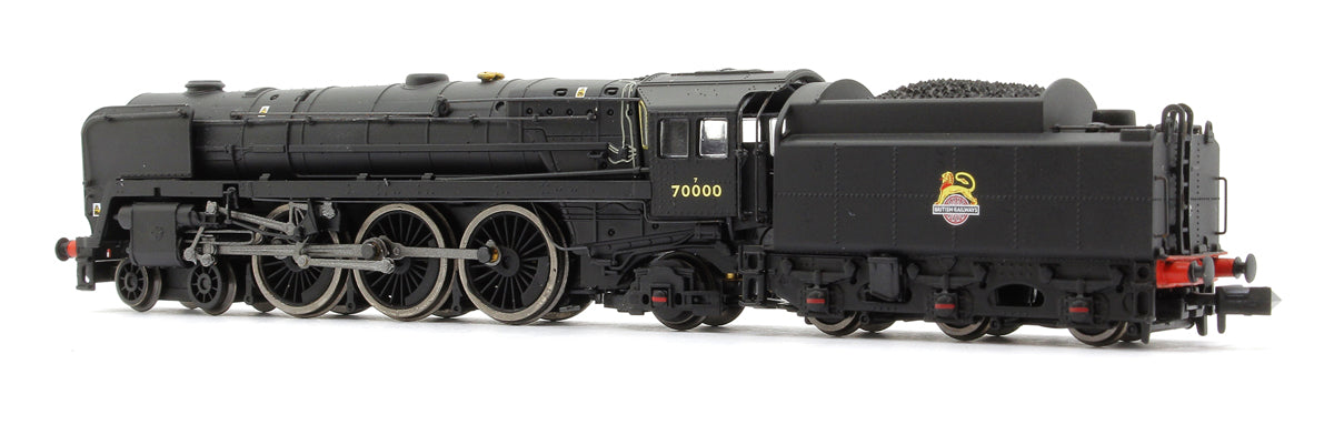 Class 7MT Britannia 4-6-2 70000 BR Unlined Black Early Crest