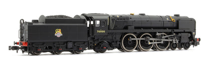 Class 7MT Britannia 4-6-2 70000 BR Unlined Black Early Crest