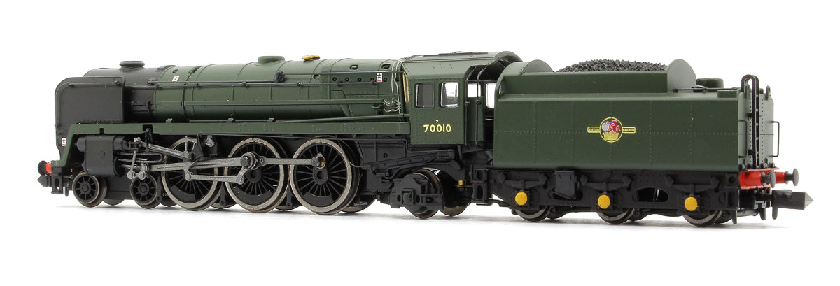 Class 7MT Britannia 4-6-2 Owen Glendower 70010 BR Unlined Green Late Crest