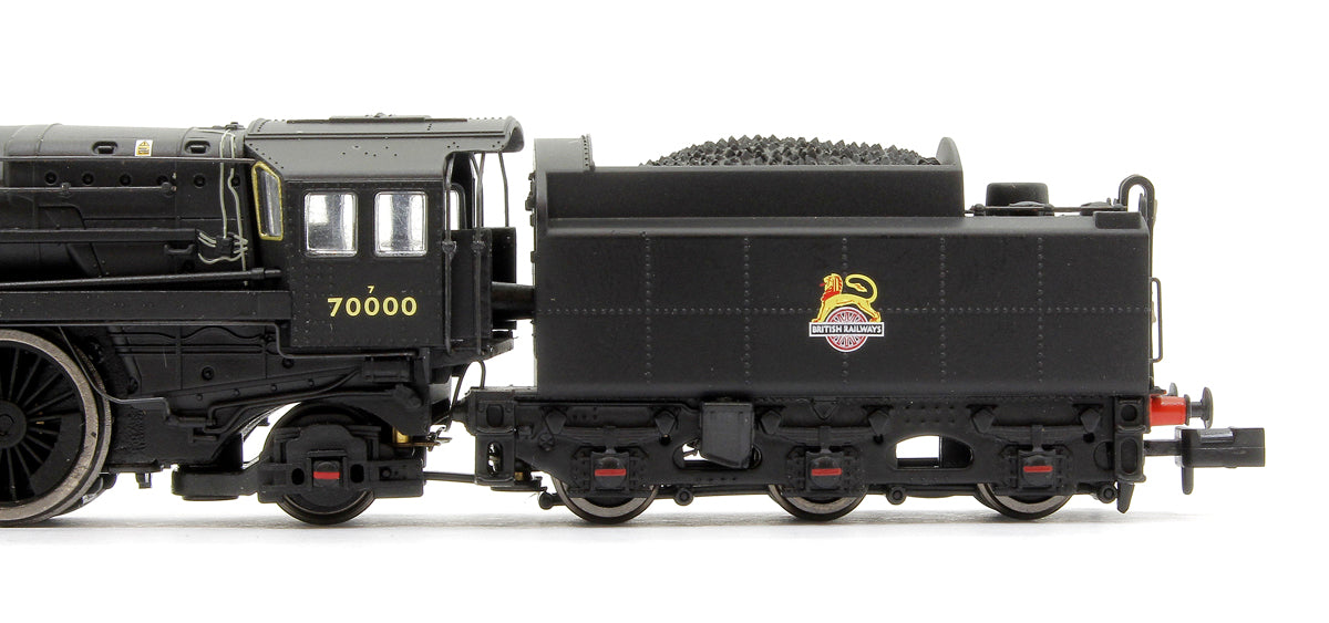 Class 7MT Britannia 4-6-2 70000 BR Unlined Black Early Crest