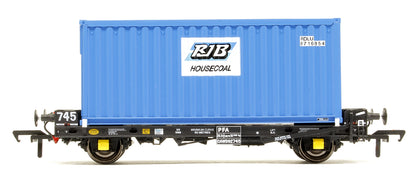 Set of 3 PFA 2 Axle Container Flat Wagons with RJB Coal Containers (Exclusive)