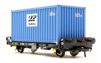 Set of 3 PFA 2 Axle Container Flat Wagons with RJB Coal Containers (Exclusive)
