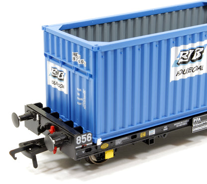 Set of 3 PFA 2 Axle Container Flat Wagons with RJB Coal Containers (Exclusive)