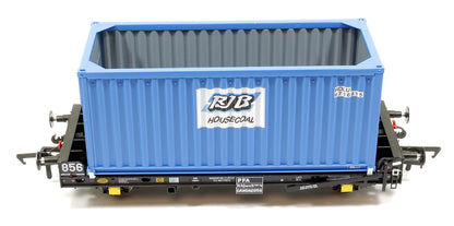 Set of 3 PFA 2 Axle Container Flat Wagons with RJB Coal Containers (Exclusive)