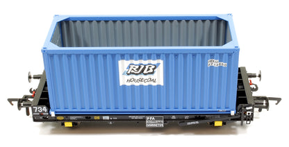 Set of 3 PFA 2 Axle Container Flat Wagons with RJB Coal Containers (Exclusive)