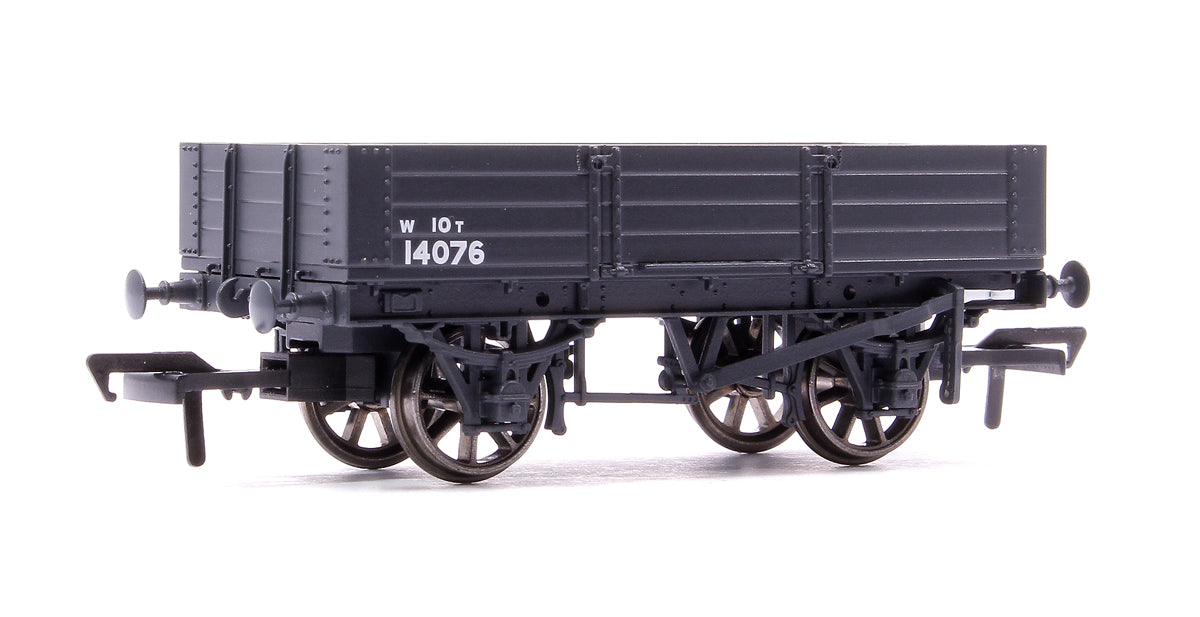 GWR Diagram O21 4 Plank Open No. W14076, GWR grey (BR lettering)