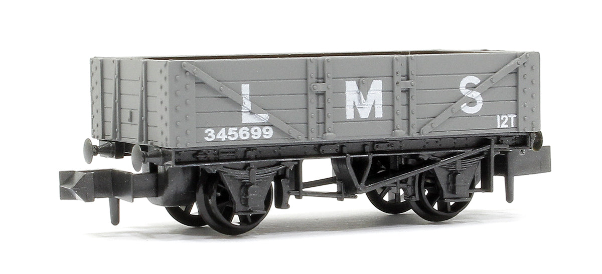 Pre-Owned NR40M 5 Plank Mineral Wagon. LMS Light Grey No.345699