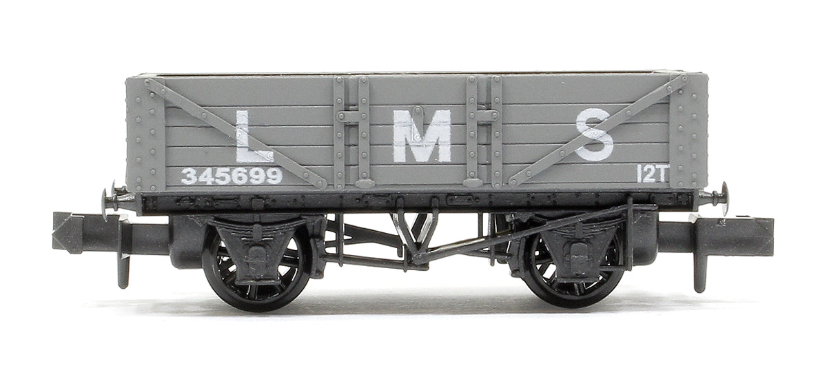 Pre-Owned NR40M 5 Plank Mineral Wagon. LMS Light Grey No.345699