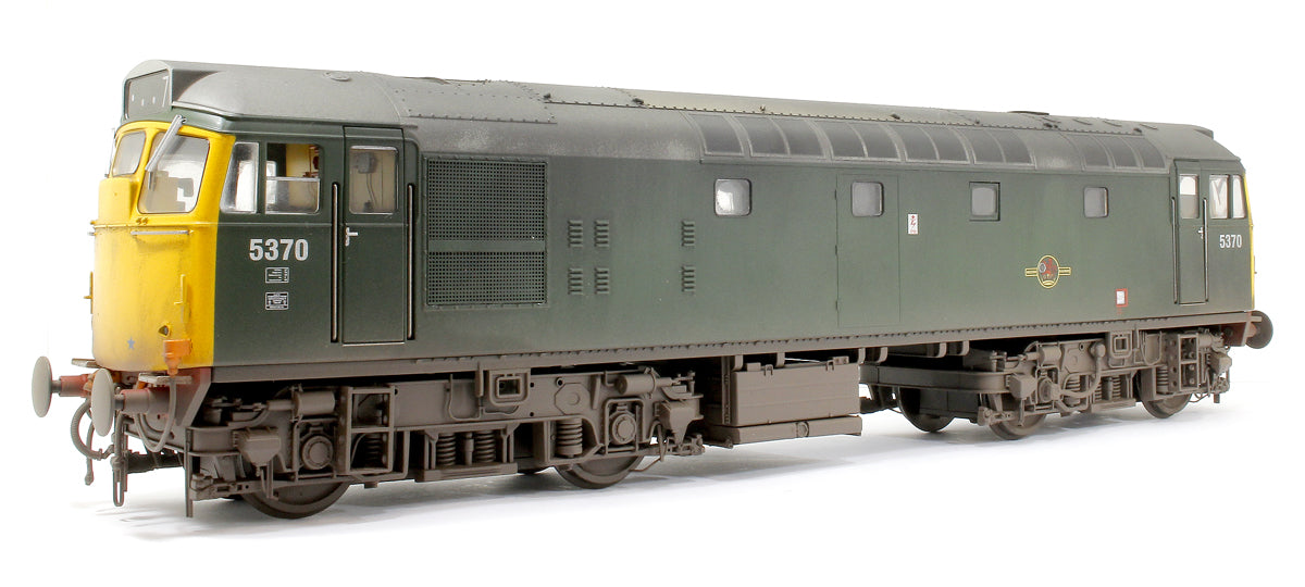 Class 27 BR plain green 5370 (full yellow ends) Diesel Locomotive - Weathered