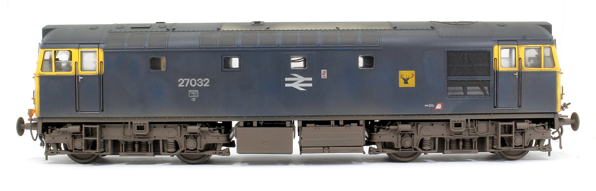 Class 27 BR Blue 27032 with Highland Rail stag emblems Diesel Locomotive - Weathered