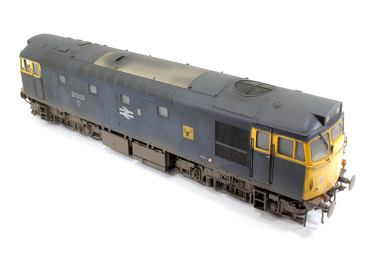 Class 27 BR Blue 27032 with Highland Rail stag emblems Diesel Locomotive - Weathered