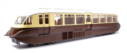 Streamlined Railcar 12 Lined Chocolate & Cream GWR Monogram Diesel Locomotive - DCC Fitted