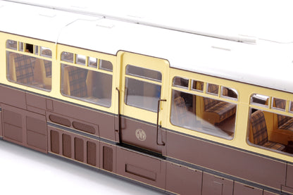 Streamlined Railcar 12 Lined Chocolate & Cream GWR Monogram Diesel Locomotive - DCC Sound