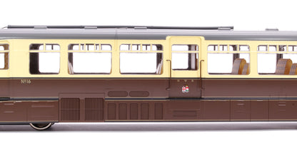 Streamlined Railcar 16 Lined Chocolate & Cream GWR Twin Cities Diesel Locomotive - DCC Fitted