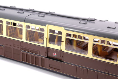 Streamlined Railcar 16 Lined Chocolate & Cream GWR Twin Cities Diesel Locomotive - DCC Fitted