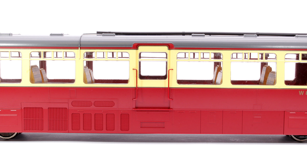 Streamlined Railcar W8W BR Lined Carmine & Cream Diesel Locomotive - DCC Sound