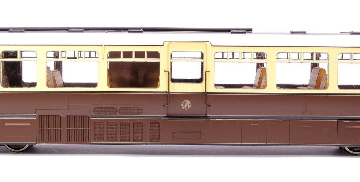 Streamlined Railcar 10 Lined Chocolate & Cream GWR Monogram Diesel Locomotive - DCC Fitted