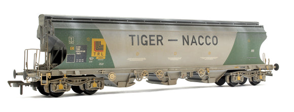Custom Weathered Polybulk Bogie Hopper Wagon 'Tiger-Nacco' Green & Grey