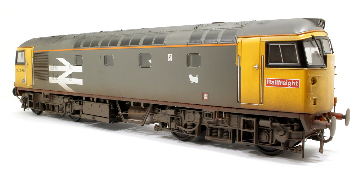 Class 26 025 Railfreight Red Stripe (orange cantrail stripe) Diesel Locomotive - Weathered