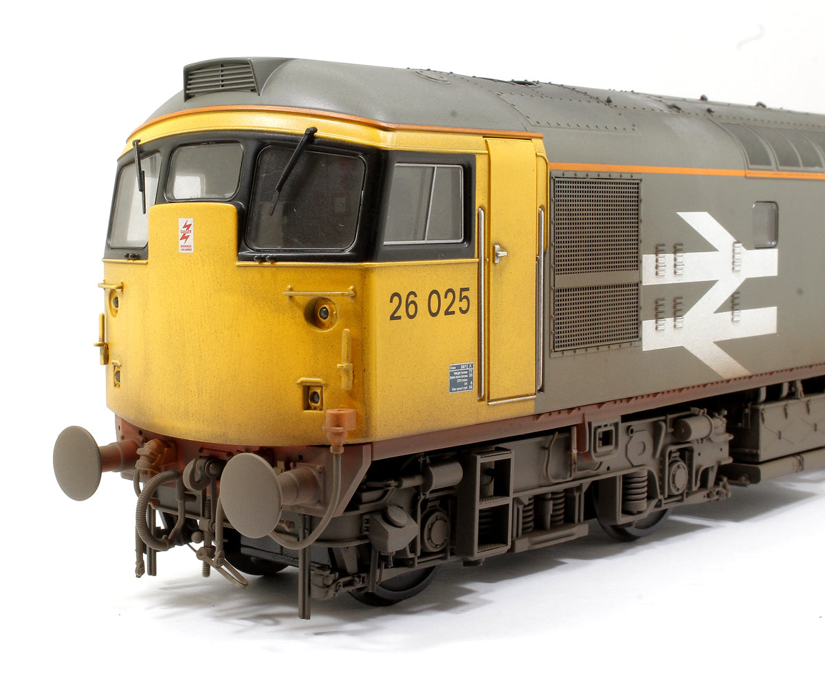 Class 26 025 Railfreight Red Stripe (orange cantrail stripe) Diesel Locomotive - Weathered