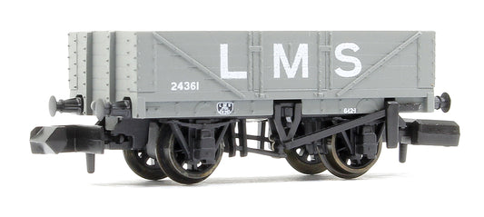 9ft 5 plank open wagon, LMS, grey No.24361