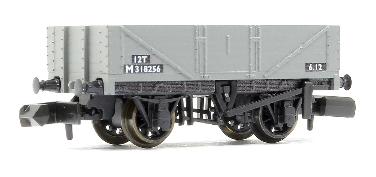 9ft 5 plank open wagon, BR, grey No.318256