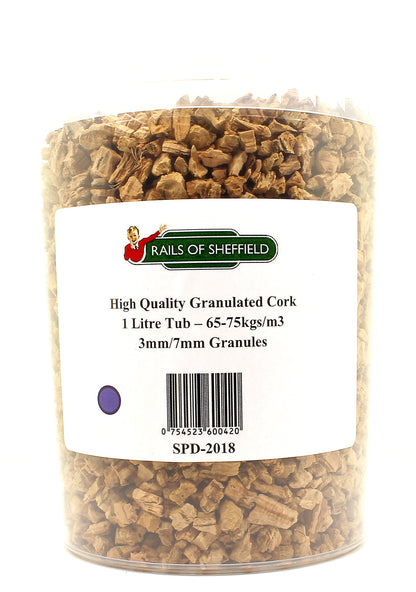 High Quality Granulated Cork 1 Litre Tub- 3/7mm Granule Size