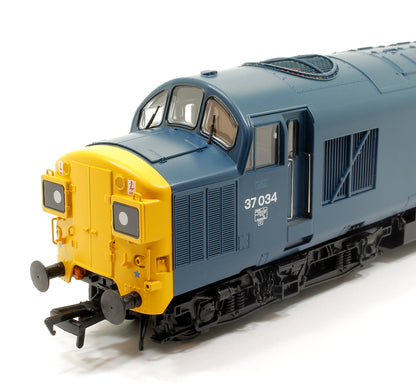 Class 37/0 Split Headcode 37034 BR Blue Diesel Locomotive (DCC Sound)