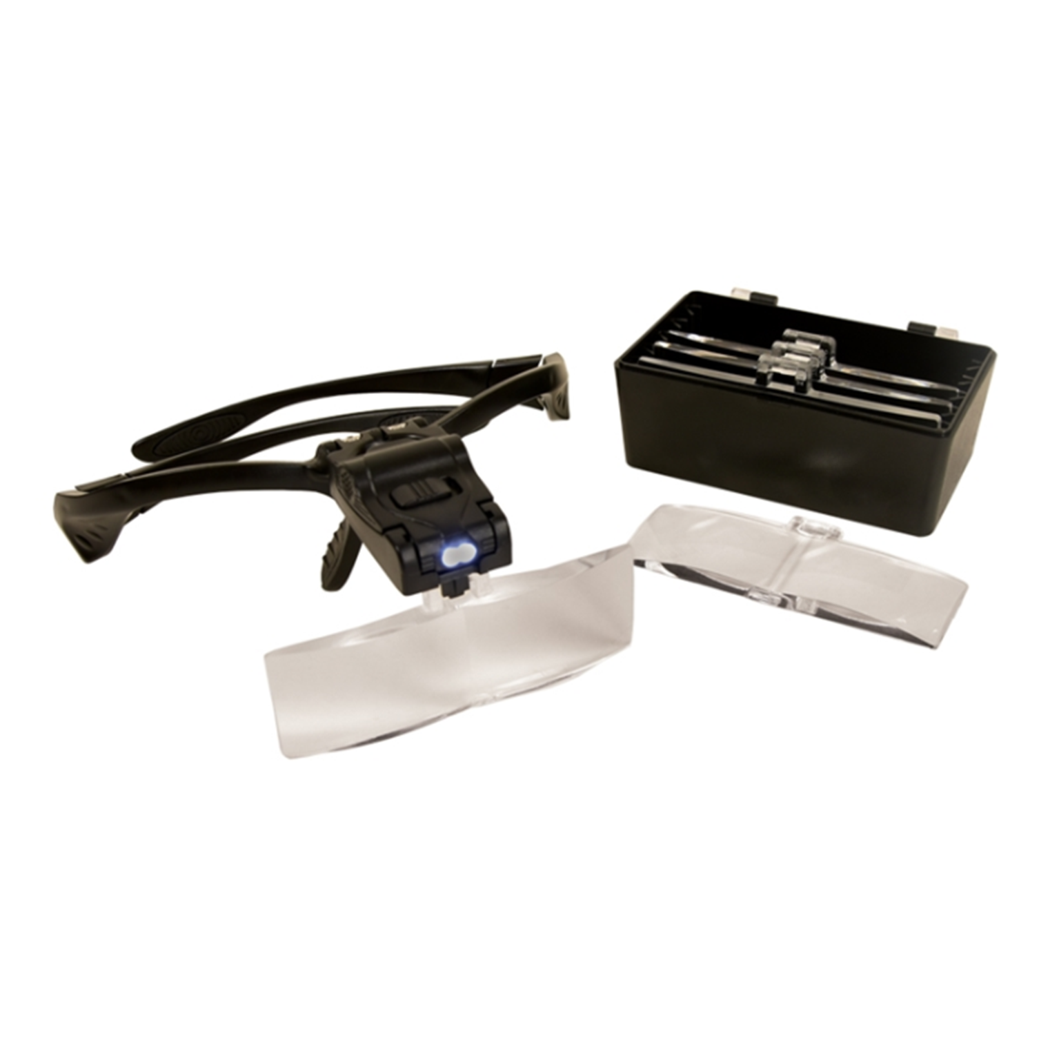 ModelMaker MM013 LED Head Magnifier with 5 Lenses – Rails