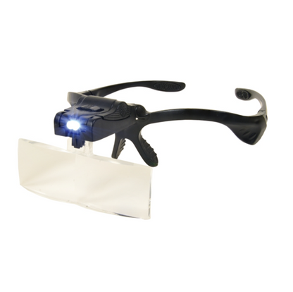 LED Head Magnifier with 5 Lenses