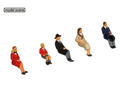 SEATED PEOPLE (5) FIGURE SET