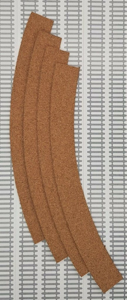 Cork track pre-cut - Double Curve 2nd Radius - Pack of 4