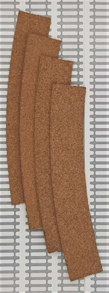 Cork Track Pre-cut - Single Curve 3rd Radius - Pack of 4