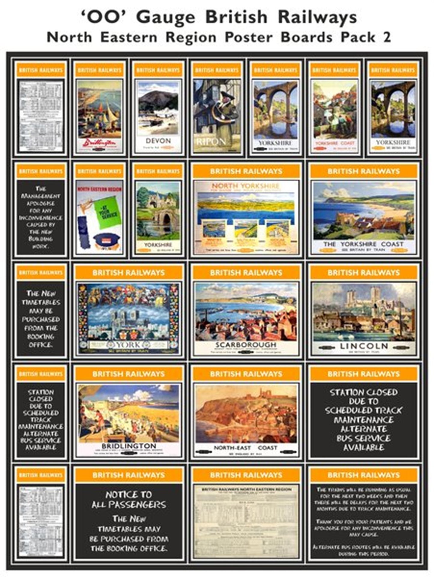 British Railways North Eastern Region Poster Boards Pack 2